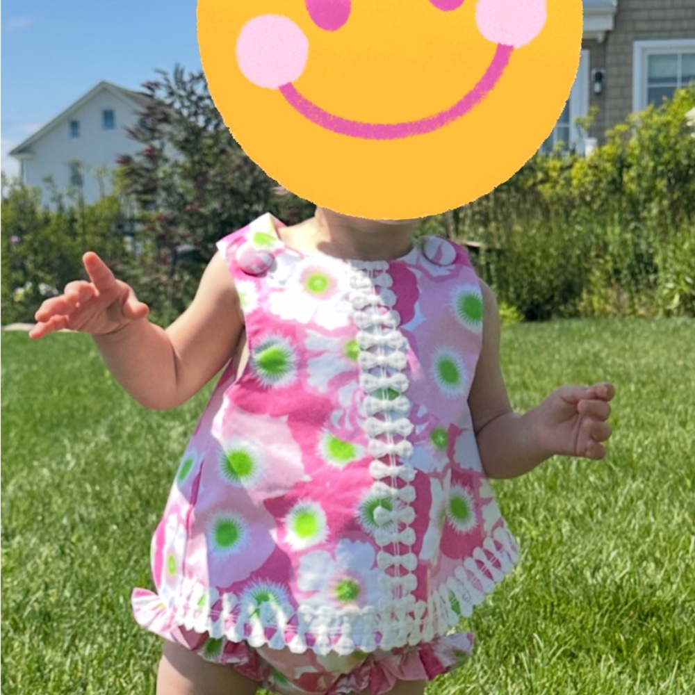 Mud Pie toddler girls Pink Floral Dress